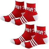 JXGZSO Red And White Sorority Socks Sorority Sister Socks Gift