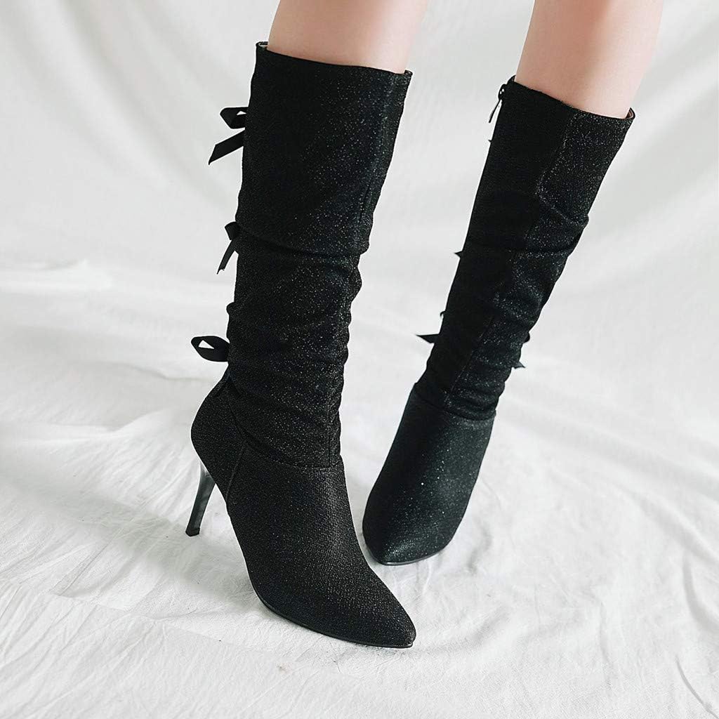  Funnygals Womens Thigh High Stretch Boot