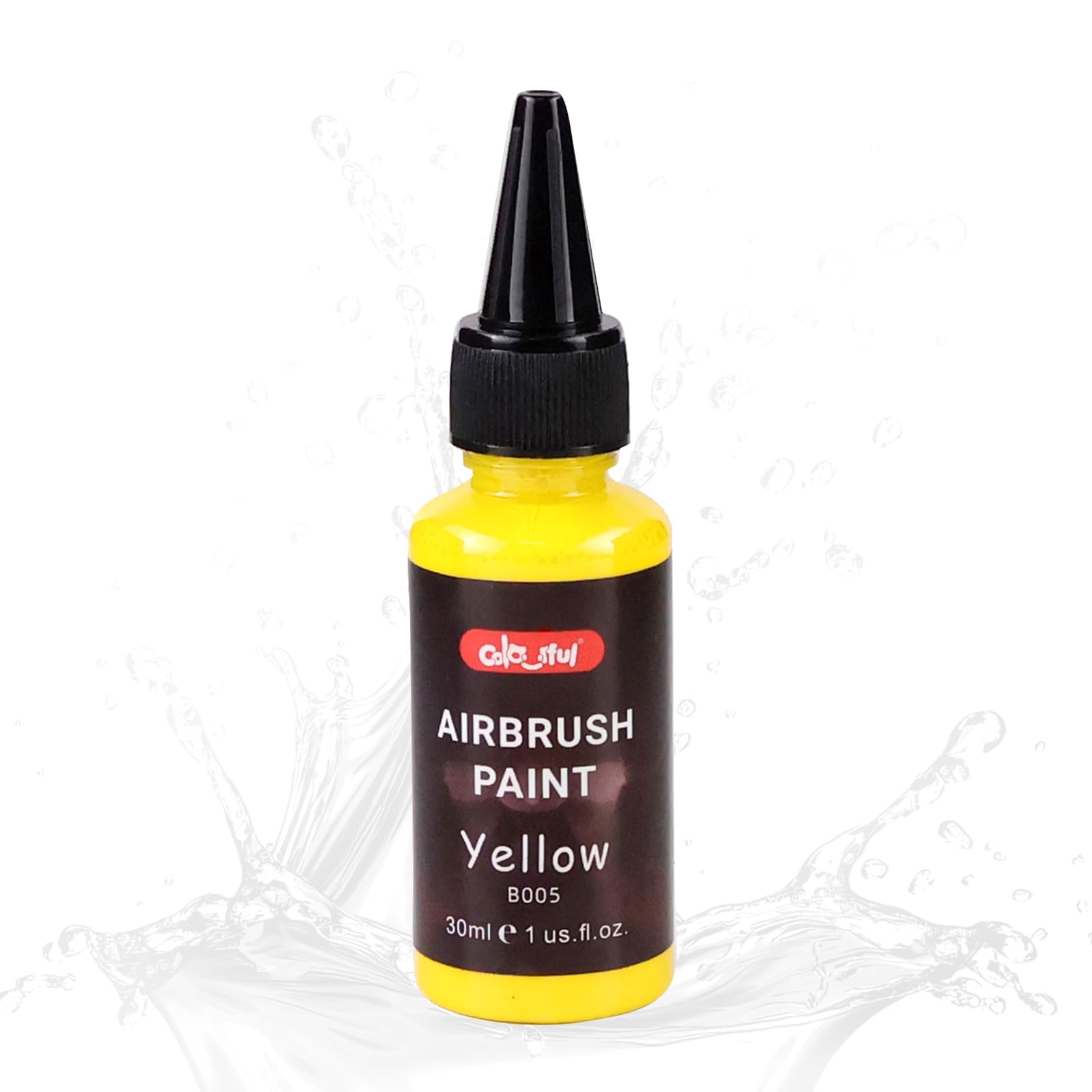 Colorful Yellow Airbrush Paint - Ready to Spray Acrylic Paint, Water-Based Air Brush Painting Set for Metal, Plastic Models, Leather by Artist & Beginner