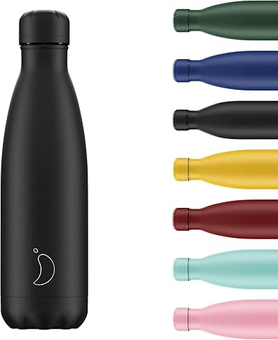 Chilly's Original Water Bottle Vacuum Insulated Stainless 750ml Black