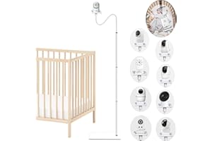 Derebir Baby Monitor Floor Stand Baby Camera Mount Holder Shelf Compatible with Infant Optics DXR-8 and DXR-8 PRO, Eufy,HelloBaby,Vetch, Baby Camera Holder Strong Camera Shelf Bracket (68.8 inch)