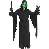 Fun World Boys' Ghost Face Fluorescent Green Costume, Large