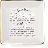 JOYIMARR Mother of Bride Gifts from Daughter,Jewelry Holder Ring Dish Organizer,Wedding Gifts for Mom - You Held My Hand for Many Years