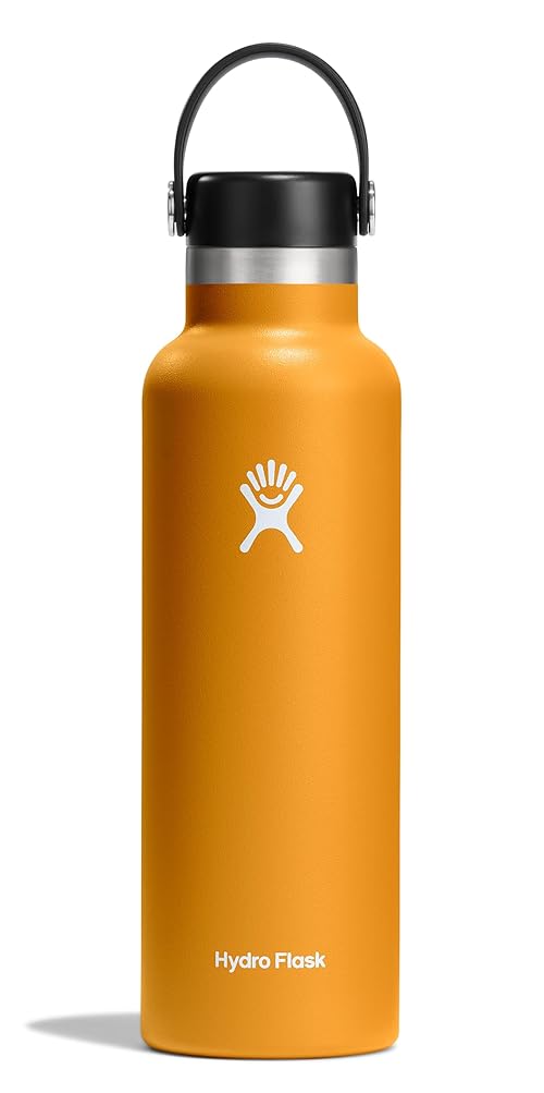 Hydro Flask Water Bottle - Insulated Stainless Steel - Non Spill, Leakproof in 21 Oz Fossil Brown