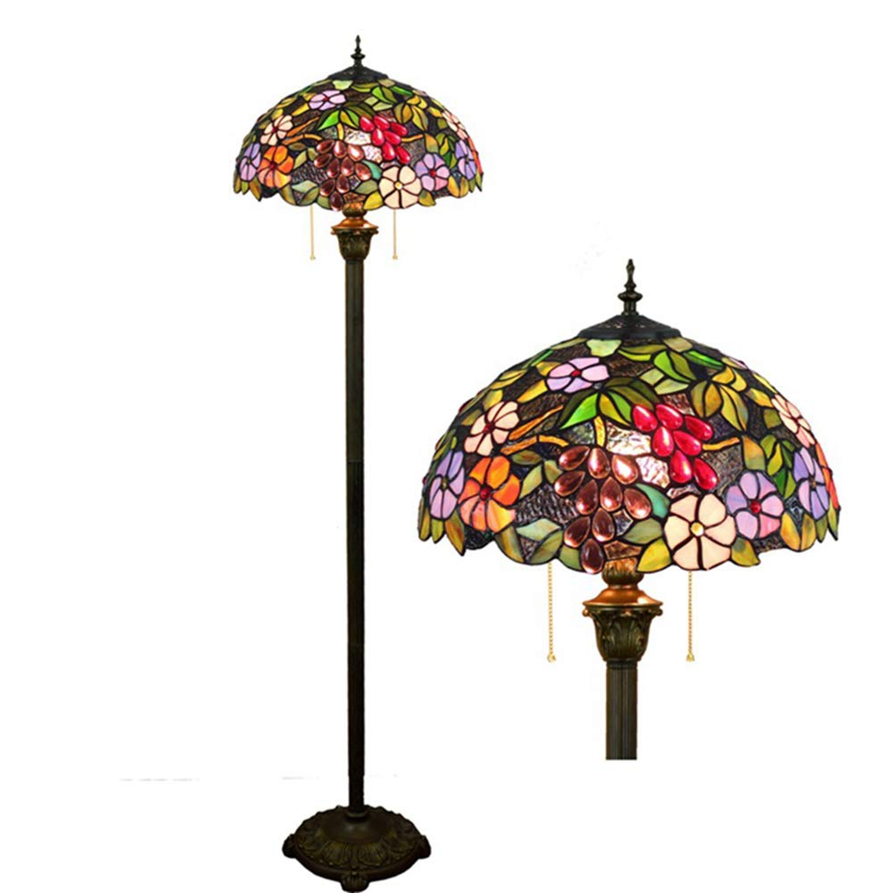 Sxfyhxy Floor Lamp Creative Stained Glass Art Zipper Standard