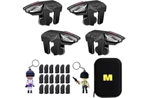 MIKIRINI PUBG Mobile Triggers 25 in 1 Combo, 4 Gaming Mobile Phone Game Controller for PUBG/Fortnite/Call of Duty/Rules of Survival, Aim & Fire Trigger for iPhone & Android Phone (Combo)