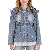 WELAKEN Girls Denim Jackets – Trendy Button-Up Outerwear for Kids