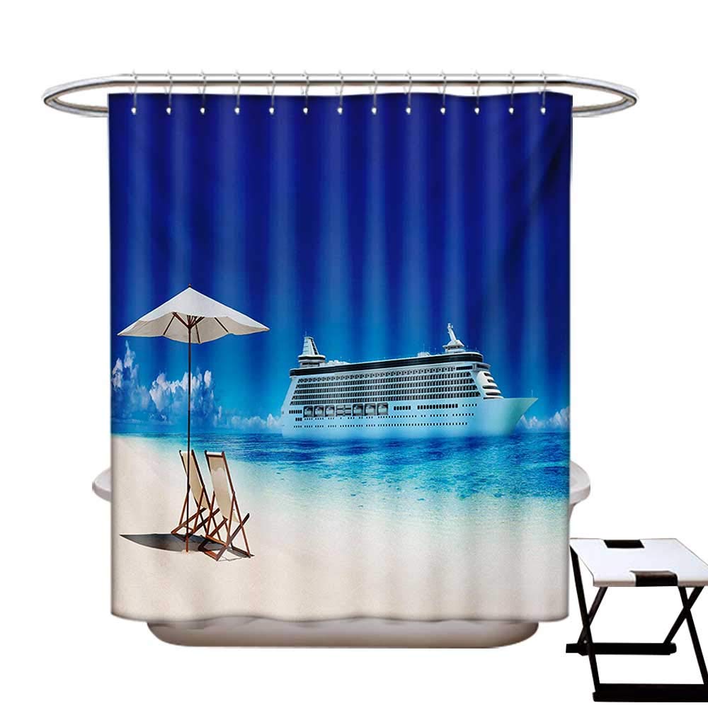 Amazon Com Seaside Shower Curtain Customized Summer Beach Cruise