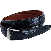 Trafalgar Men's 30mm Mock Alligator Embossed Italian Leather Belt
