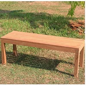 Banco De Jardín Teca 120 cm madera Park Banco Madera Banco M. Tornillos