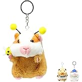 YcaeyLnaR Plush Guinea Pig Keychain - Adorable Stuffed Keyring Bag Charms Gift for Women, Handbag Pendant