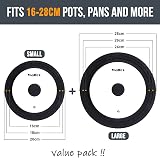 Walfos Universal Lid 3 Sizes Tempered Glass with Silicone Rim view 3