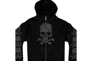 Hot Leathers Mens GMZ4305 Men's Skull and Crossbones Black Hoodie, Black, 3X-Large US