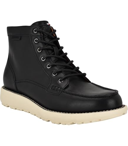 ?‎ Tommy Hilfiger Men’s Winter Boots | Rugged Leather & Denim | Size 10 FM05600_BDS_main main image 3
