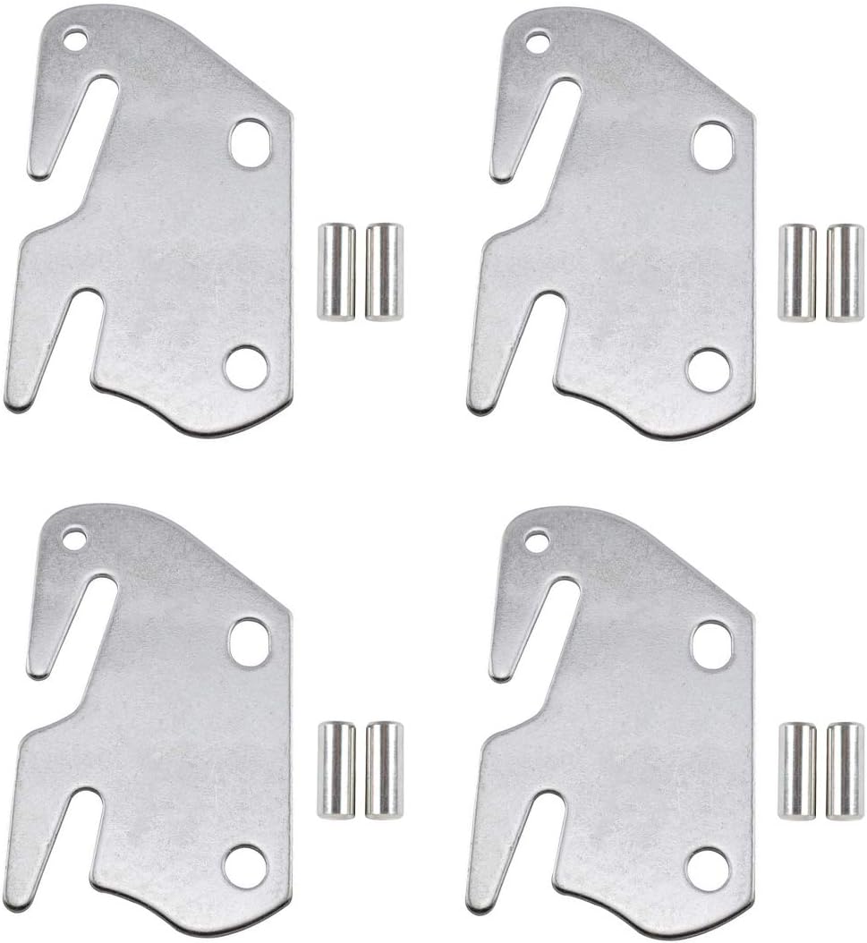 kilofly 4 PCS Wooden Bed Frame Bracket Headboard Footboard 10 Hook