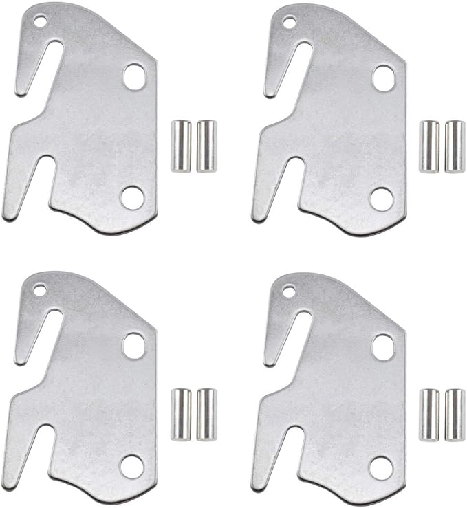 kilofly 4 PCS Wooden Bed Frame Bracket Headboard Footboard 10 Hook