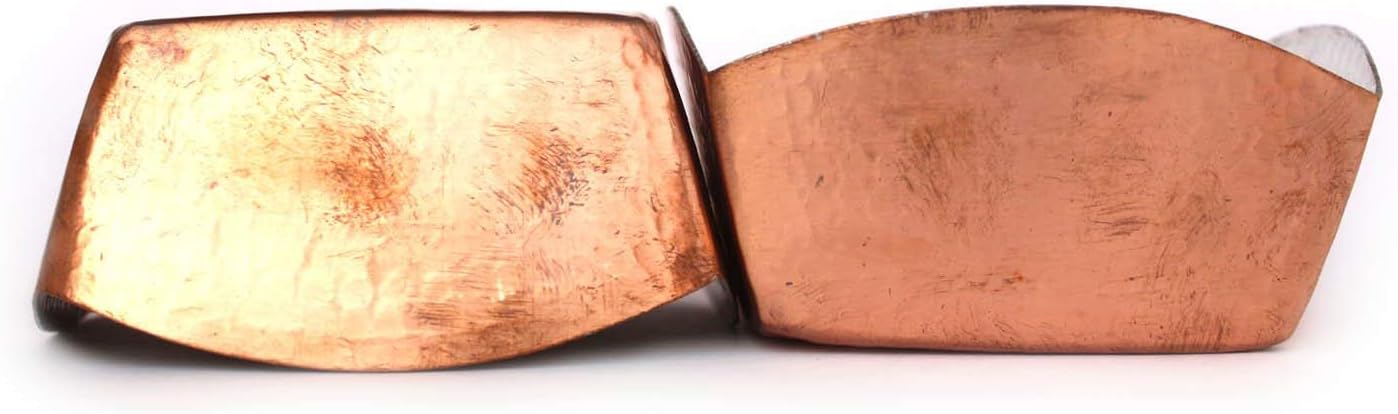 De Kulture Works™ Copper Bowl Hammered Square Set Of 2-3.5X1.5 LH (Inches) (Brown)