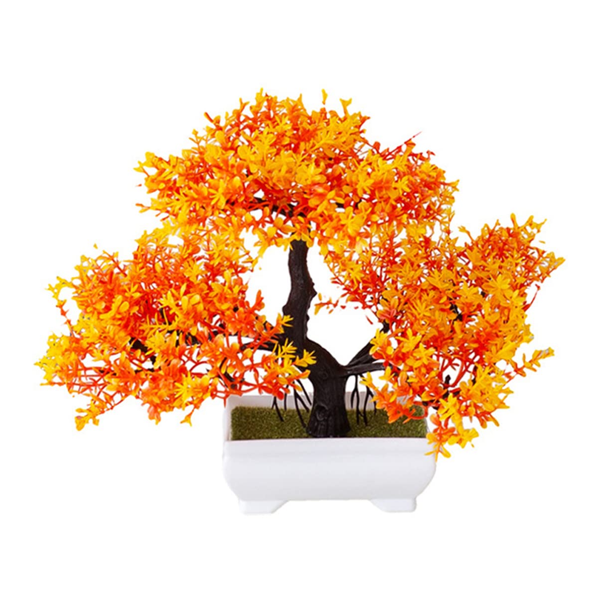 Artificial Bonsai Pine Tree, Cedar Faux Potted Plant, Fake Tree Pot Ornaments for Home, Office, Yard, Desktop Display, Garden Decor - 7.1x9.8 Inch