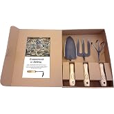 Dewit 3-Piece Tool Gift Set with 3-Tine Cultivator, Forged Trowel and Forged Hand Fork