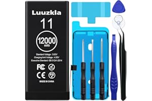 Luuzkla 12000mAh (2024 New Upgrade) Battery Compatible with iPhone 11, Super Capacity Battery Replacement Compatible with iPhone 11, with Full Tool Kits-0 Cycle High Capacity-24 Months Service