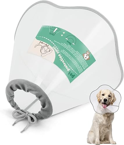 A Cone Post Surgical Collars For Dogs Supet Adjustable Dog Cone