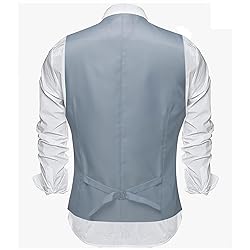 Barry.Wang Mens Blue Suit Vest Formal/Leisure