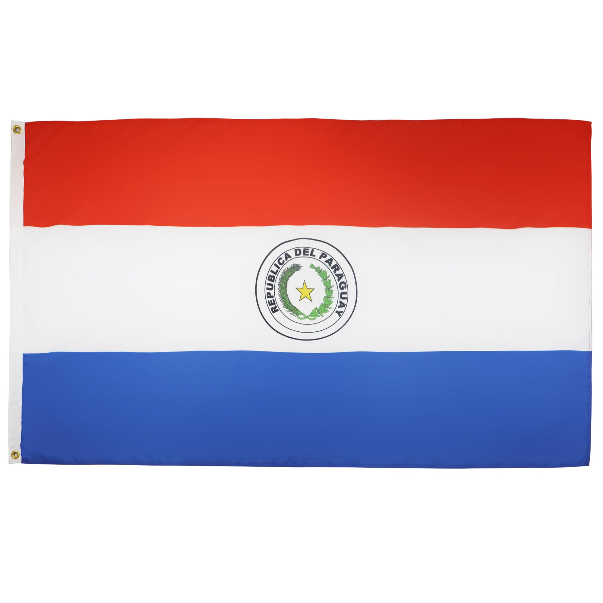 AZ FLAG - Paraguay Flag - 3x5 Ft - Light Polyester Paraguayan Banner with Two Brass Eyelets - Fade Resistant - Vivid Colors - 3' x 5' Feet - 150x90 Cm — image 1