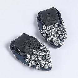 Hee grand Women Foldable Ballet Flats Bling
