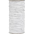 White Elastic Cord, 328 Feet 2mm Stretchy String for Bracelet, Necklace, Jewelry Making, Beading and Crafts