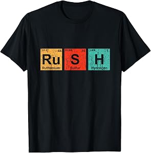 Rush (Ru-S-H) Periodic Table Elements Shirt T-Shirt