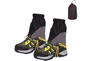 UNIQOCK Waterproof Gators for Hiking Boots and Shoes Lightweight Adjustable Leg Gaiters for Men Women Gaiters for Hiking Snowshoeing
