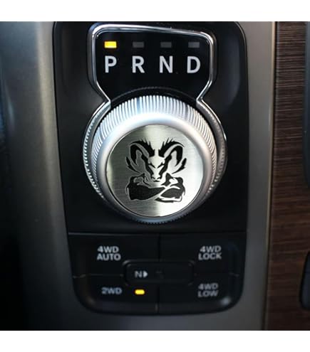 Black Aluminum Gear Shift Knob Cover Trim Ring For Dodge Ram 1500 2013-2017