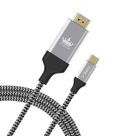 USB-C auf HDMI 4K@ 60HZ Kabel,KINGONE 6FT USB Type-C zu HDMI [Thunderbolt 3 Compatible] UHD TV Kabel Adapter für MacBook Pro/