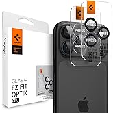 Spigen Camera Lens Screen Protector [GlasTR EZ Fit Optik Pro] Designed for iPhone 17 Pro Max | iPhone 17 Pro | iPhone 16 Pro Max | 16 Pro | iPhone 15 Pro Max | 15 Pro - ZeroOne Edition [2 Pack]