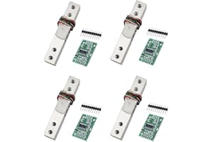 SazkJere 4pcs 1KG Load Cell Weighing Sensor Portable Electronic Kitchen Scale + 4pcs HX711 AD Weighit Amplifier Module Pressure Sensor