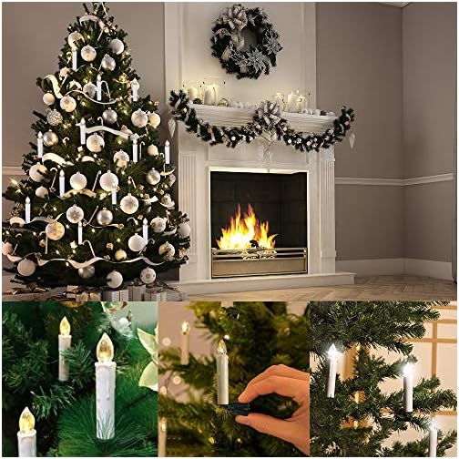 HANNAHONG 10 pcs LED Flameless Taper Candles with Remote,Small Mini Electric Dimmable Flickering Fake Wax,Battery… - Image 5