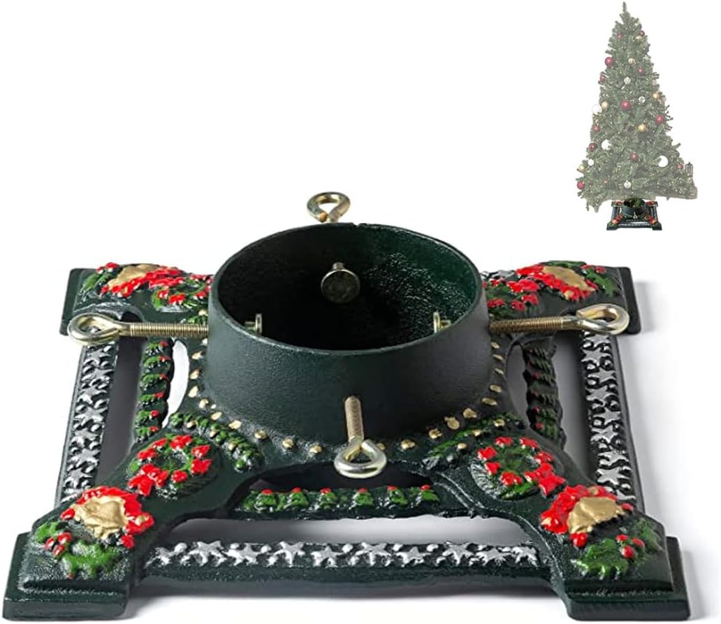 Tree Stands - Ventray Christmas Tree Stand with Water Reservoir,13.66x13.66x5.51 Inches,Classic Heavy Duty Universal Xmas Tree Artificial Trunks Stand Pine Tree Base Holder for Real Trees, Stars