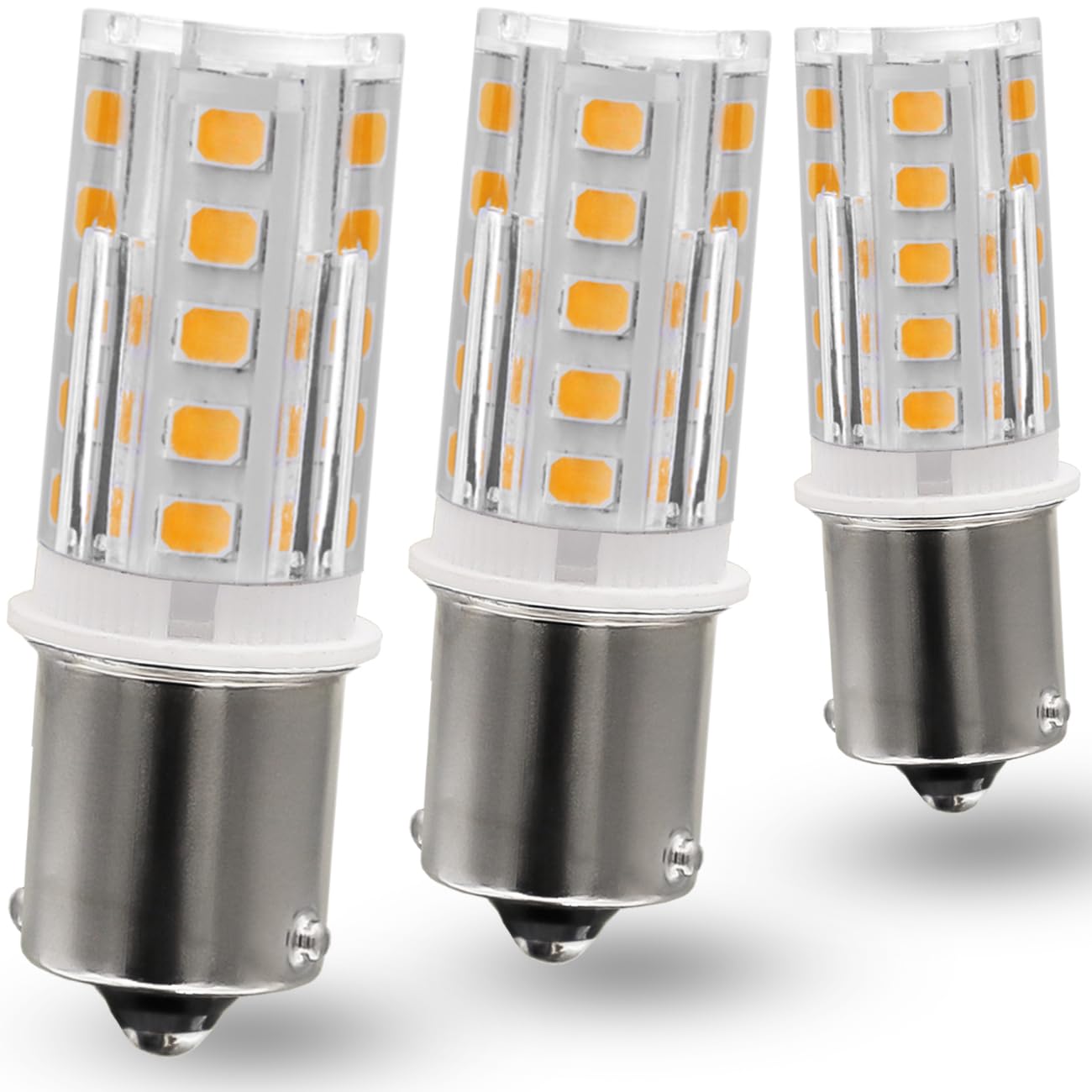 Photo 1 of 12V BA15S Led Bulbs,1156 1141 DC Bayonet Single Contact Base, 3W AC/ DC12V Low Voltage BA15S Bulb for Landscape RV Camper Interior Marine Boat Trailer Lights,Warm White 2700K, Pack of 3
