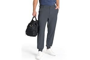 SNOWTEN Men's Golf Joggers Pants with 5 Pockets Stretch Fit Work Dress Athletic Jogger Sweatpants for Running Gym