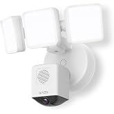WYZE Floodlight Camera Pro, 3000-Lumen LEDs, 180&deg; Wide View, 2K HD Outdoor Security Camera, Motion Detection, 105dB Siren, Cloud &amp; Local Storage, Color Night Vision, Wired (Renewed)