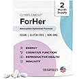 Complement ForHer Multivitamin - Hormone Balance for Women (60 Servings) Inositol Supplement, Longevity Support- B9, Iron - 120 Capsules