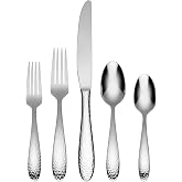 Oneida Reyna 20 Piece Set, Service for 4, 18/0 Stainless Steel, Silverware Set, Dishwasher Safe