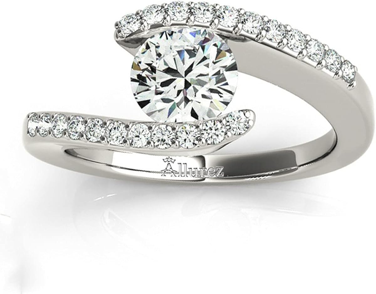 Women's Diamond Accented Tension Set Engagement Ring Platinum (0.17ct) Amazon.co.uk Jewellery