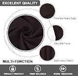 H.Versailtex Blackout Curtains 46x72 Set of 2 Pencil Pleat Brown Thermal view 4