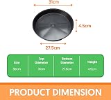 EarlyGrow 5-Pack 30cm Plant Pot Saucers Drip Trays Plastic UV Resistant view 2