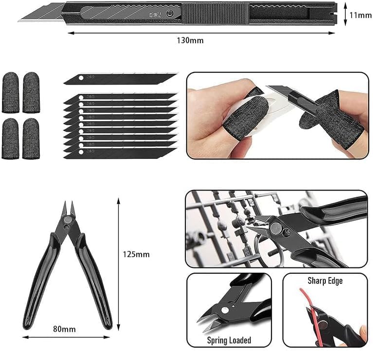 for Bambu Lab Tool 3D Printer Tools Set, 3D Printing Tools, Deburring Tool Deburring Knife 3D Printer Clog Tool Nozzle Cleaners,Precision Knife Set,Hex Key Screwdrivers,Tweezers,Scraper-49pcs