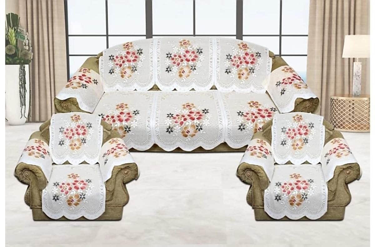 Buy Arpan Industries Attractive Cotton Fabric Net Sofa Covers for 5