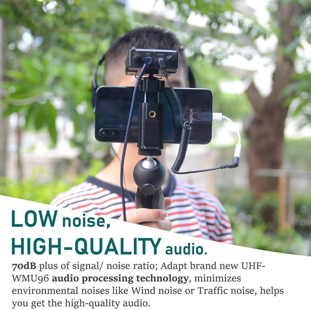 Venidice 96-Channel Professional UHF Wireless Lavalier Microphone System - Image 4
