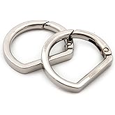 Amazon.com: 2pcs Semicircle Metal Spring Key Ring,Spring Snap Hooks ...