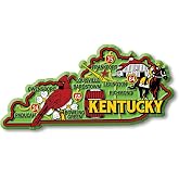 Kentucky Colorful State Magnet by Classic Magnets, 4.6" x 2.3", Collectible 3D Rubber Vintage-Style Souvenirs and Gifts Made in the USA